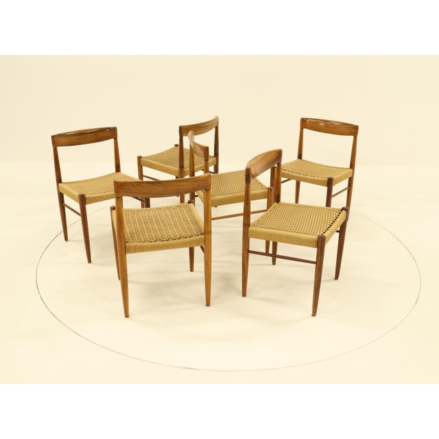 Brown Rosewood Dining Chairs attributed to H. W. Klein for Bramin, Denmark, 1960s, Set of 6 For Sale - Image 8 of 18