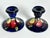 Arts & Crafts Moorcroft Wisteria Pottery Candlestick Holders Pair c. 1930s For Sale - Image 3 of 10