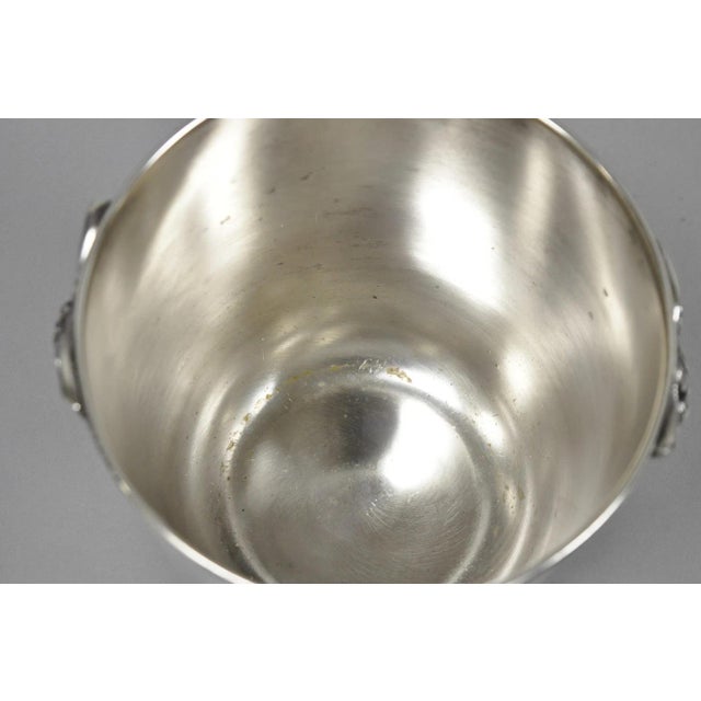 Silver Vintage Mid Century Silver Plated Grapevine Cluster Champagne Chiller Ice Bucket For Sale - Image 8 of 12