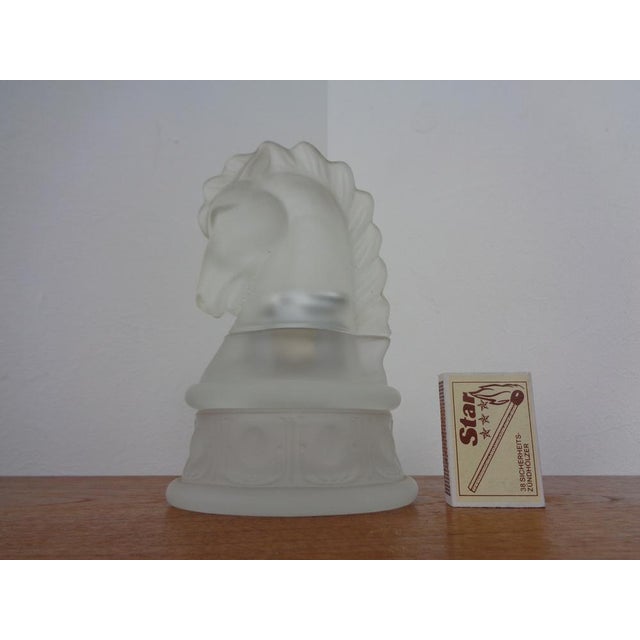 French Horse Lighter & Ashtray in Frosted Crystal Glass, 1960s, Set of 3 For Sale - Image 18 of 18