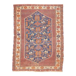 Antique Persian Afshar Rug 4'1" X 5’6"