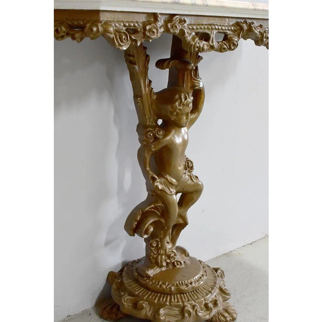 Small Antique Carved Console Table For Sale - Image 5 of 13
