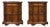Pair of 1800s Italian Carved Walnut Cabinets with Canted Sides, Drawer and Doors For Sale