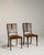 Metal 19th Century Pair of Mahogany Inlaid Chairs with Upholstered Seats For Sale - Image 7 of 9