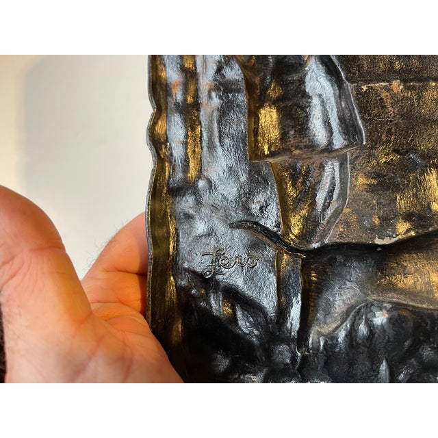 Vintage Art Deco Spelter Relief from Zero, Denmark, 1930s For Sale - Image 6 of 9