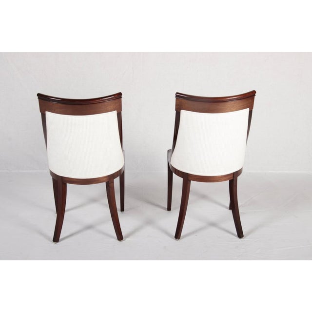 Antique Empire Style Mahogany Gondola Chairs with Gilded Bronze Appliqués, 1820, Set of 2 For Sale - Image 14 of 18
