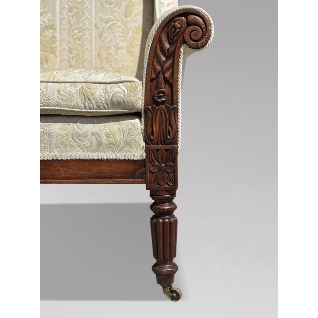 Antique William IV Mahogany Wing Back Chair, 1830 For Sale - Image 6 of 10