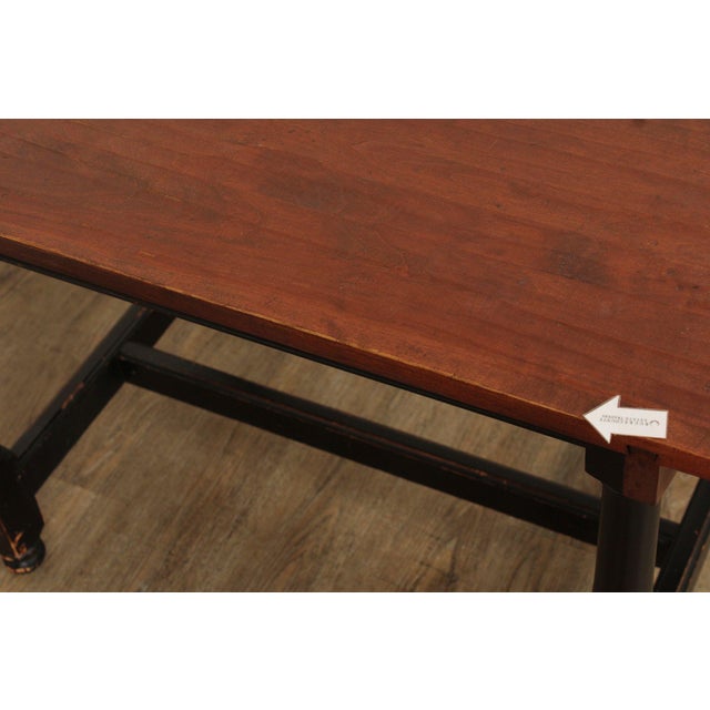 Farmhouse Style Cherry Top Painted Base Dining or Breakfast Table For Sale - Image 18 of 18