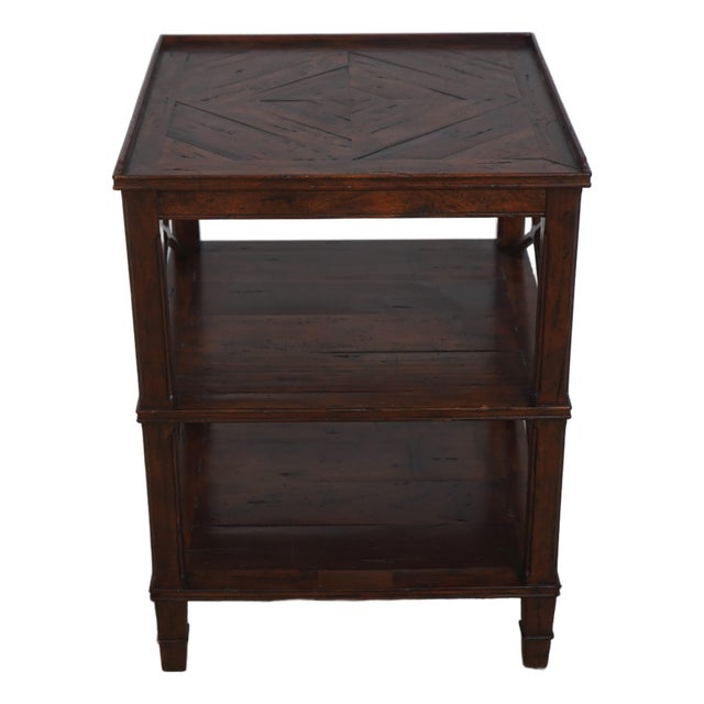 Theodore Alexander Oak Castle Bromwich 3 Tier Lamp Table For Sale