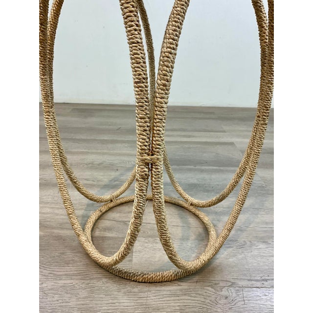 Currey & Company Currey & Company Organic Modern Rope and Mirror Side Table For Sale - Image 4 of 4