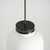 Chandelier in White Opaline Glass and Brass, 1950s For Sale - Image 10 of 14