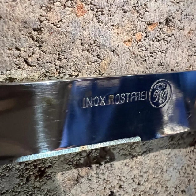 1950s Modernist Three Sculptural Steak Knives Inox Rostfrei For Sale - Image 4 of 8