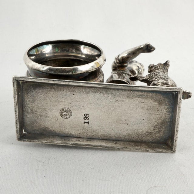 Victorian Silverplate Meriden Napkin Ring Child and Begging Dog For Sale - Image 9 of 10