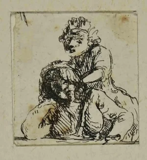 Charles Amand Durand after Rembrandt, Two Girls, Engraving, 19th Century