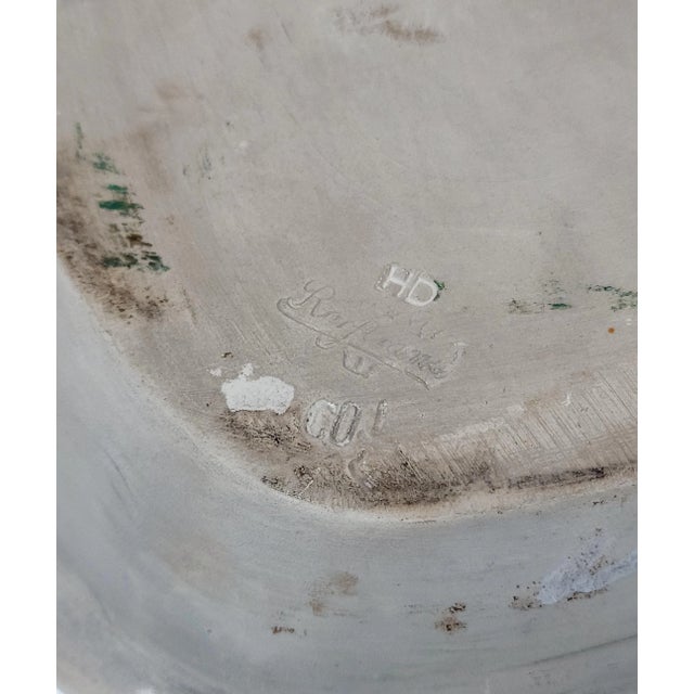 Monumental Antique Swedish Rérstrand Hand-Painted Porcelain Tray, Signed & Dated 1913 For Sale - Image 9 of 13