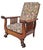 Victorian Antique Arts & Crafts Tiger Oak Morris Recliner Chair With Push Button Mechanism c.1900 For Sale - Image 3 of 18