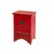 Oriental Distressed Red Medallion Hardware End Table Nightstand For Sale - Image 4 of 10
