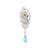 5.1ct Diamond Panther Pendant in 14k White Gold With 16.67ct Blue Topaz For Sale In New York - Image 6 of 12