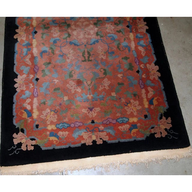 1920s Handmade Antique Art Deco Chinese Rug For Sale - Image 4 of 9