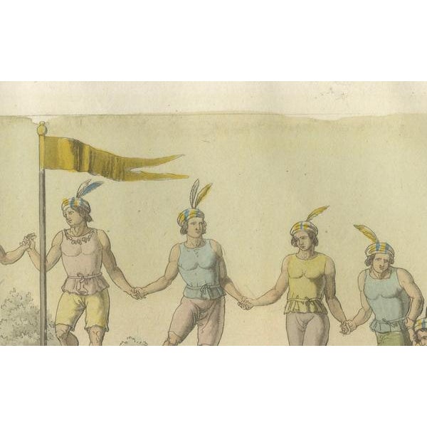 Ferrario, Traditional Chilean Circle Dance: A Festive Gathering in Chile, 1800s, Print For Sale - Image 4 of 6