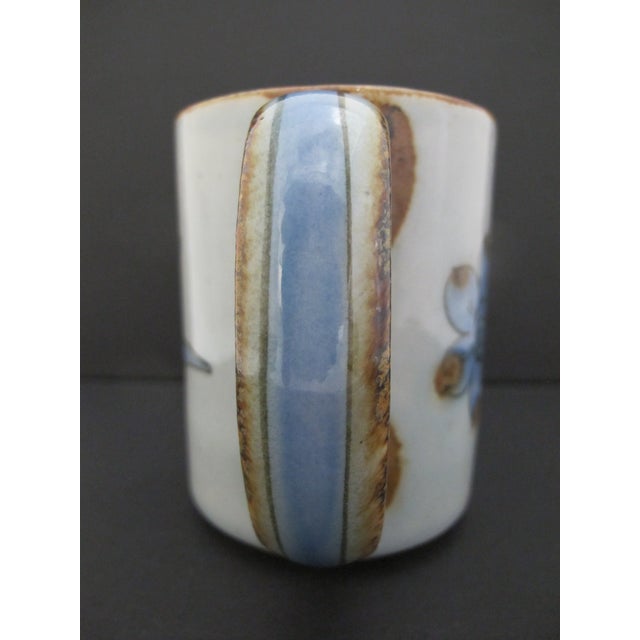 Ken Edwards El Palomar Blue Bird Flowers Mexican Tonala Stoneware Coffee Cup Mug For Sale In Portland, OR - Image 6 of 9