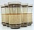 Brown 70s Boho Basket Weave Tumblers- Set of 6 For Sale - Image 8 of 9