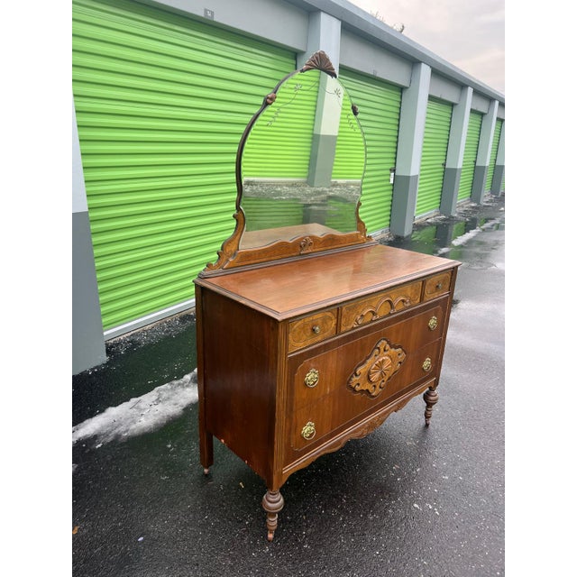 This beautifully preserved antique Victorian dresser dates to the late 19th–early 20th century (circa 1895–1910) and is...