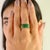 3 Carat Natural Emerald Cluster Engagement Ring With Diamonds in 14k Gold Size 5.5 For Sale - Image 4 of 13