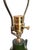 Vintage French 20th C Designer Empire Style Green & Gold Swan Urn Lamp For Sale - Image 15 of 17
