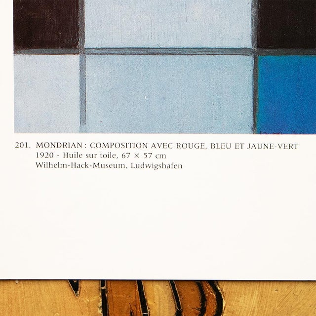 Piet Mondrian 1991 After Piet Mondrian "Composition With Red, Blue and Yellow-Green", Full-Color Parisian Print For Sale - Image 4 of 7