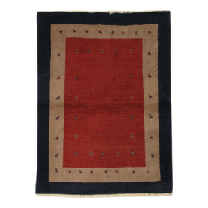 Vintage Hand-Knotted Persian Gabbeh Rug 4'0" X 5'4"
