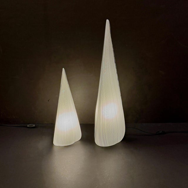 1970s Pair of Italian Art Glass table Lamps For Sale - Image 15 of 18