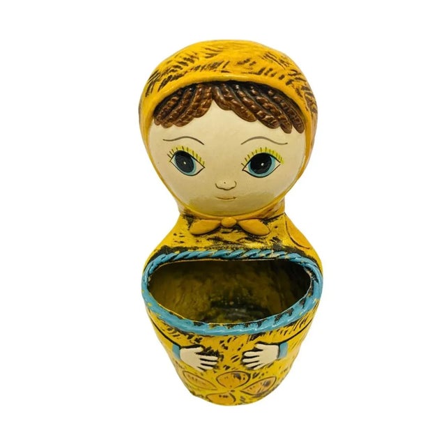 Pride Creations Papier (Paper) Mache Babushka Doll Wall Pocket Japan c1960. Condition is preowned. Wall pocket measures...