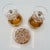 Vintage Bohemian Amber Cut-to-Clear Wine Glasses, 1950s, Set of 3 For Sale - Image 10 of 11