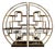 Custom Macassar Ebony and Brass Demi Lune Room Divider For Sale