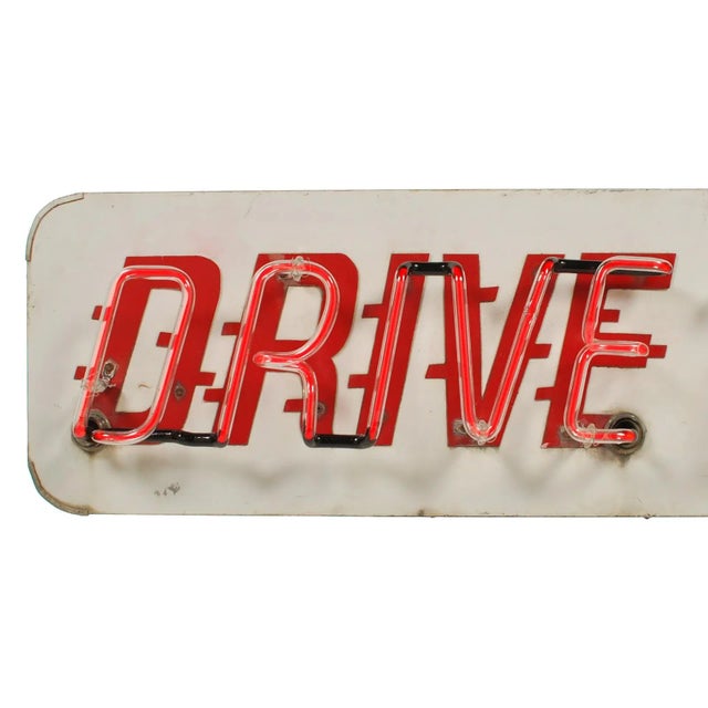 Authentic Vintage Drive Thru Neon Sign For Sale In Dallas - Image 6 of 10