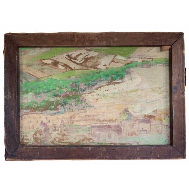 Textile Early 20th Century Regionalism Landscape Painting For Sale - Image 7 of 7
