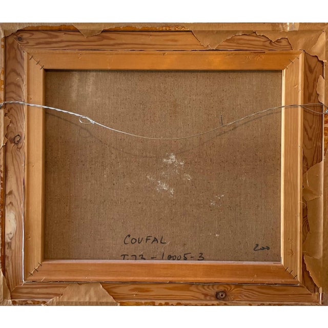 Franz Anton Coufal, Austrian Magic Realist Oil Painting Vibrant Village Landscape Scene Franz Coufal For Sale - Image 10 of 12