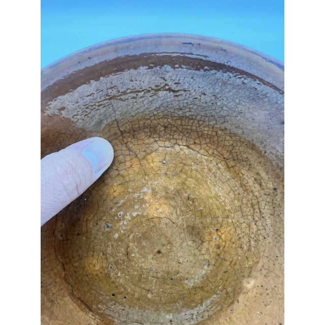 Ceramic Antique Folk Art Pennsylvania Redware Plate, Circa 1860's For Sale - Image 7 of 8