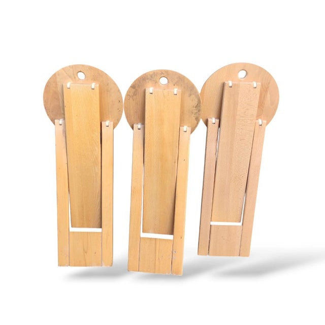 Vintage Suzy Folding Stools in Beech by Adrian Reed, 1980s, Set of 2 For Sale - Image 4 of 14