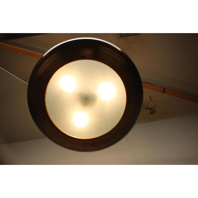 Large Art Deco Copper UFO Pendant, Former Czechoslovakia, 1930s For Sale - Image 13 of 15