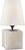 Modern Thomas O'Brien by Visual Comfort Signature Terri Cube Accent Lamp in Alabaster with Linen Shade For Sale - Image 3 of 3