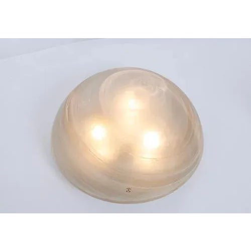 Large Glass Flushmount attributed to Peill & Putzler, Germany, 1970s For Sale - Image 6 of 13