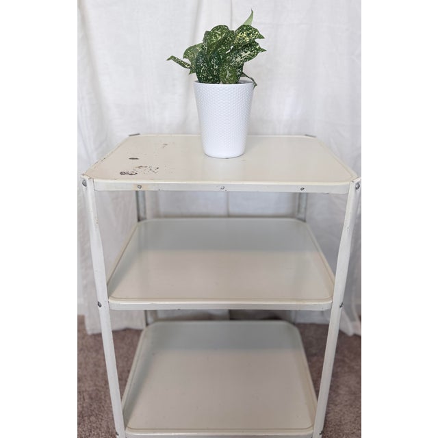 Vintage Metal 3 Tier Kitchen/Lab Cart For Sale - Image 9 of 9