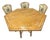 Large Wood Table With Rattan Base For Sale