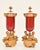 Ceramic Antique French Gilt Bronze & Porcelain Three-Piece Figural Clock Garniture For Sale - Image 7 of 13