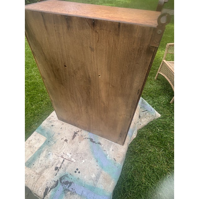 Vintage Wooden Hanging Wall /Cupboard/Cabinet With Hand Carved Medallion & Crown For Sale - Image 11 of 12