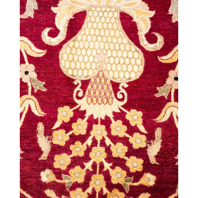 Traditional Mogul, One-of-a-Kind Hand-Knotted Area Rug in Red, 9' 3" x 12' 1" For Sale - Image 3 of 8