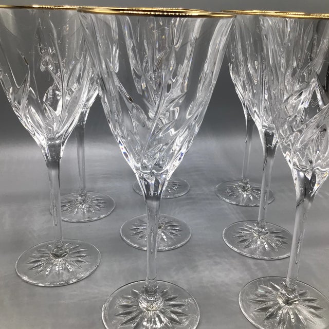 Cristal d' Arques Vintage Cristal D’Arques Cassandra Wine Glasses-Set of 8 For Sale - Image 4 of 13