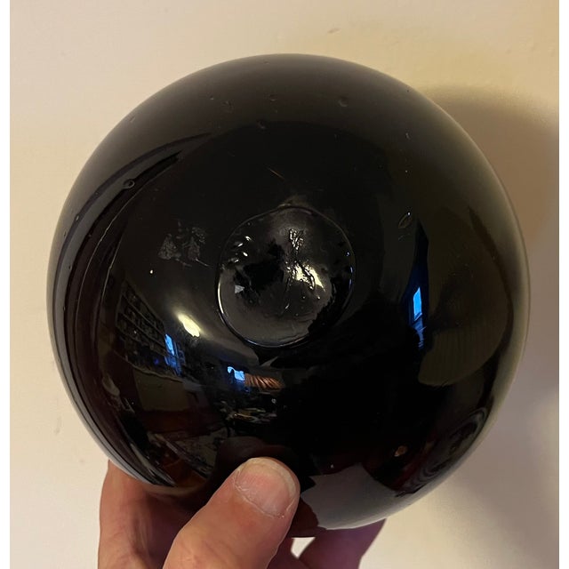 Antique 19th Century American Blown Glass Amber Witch's Ball For Sale In New York - Image 6 of 18